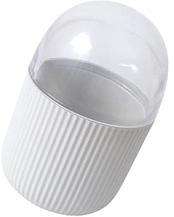 Alipis Caja De Almacenamiento Con Tapa Porta Hisopos De Algodón Organizador Color Blanco