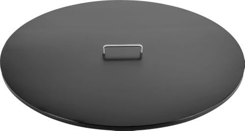 La Ferrotecnica Coperchio per Barbecue Rotondo Colore Nero Alta Temperatura per Griglie e Piastre Circolari (Ø 80 cm)
