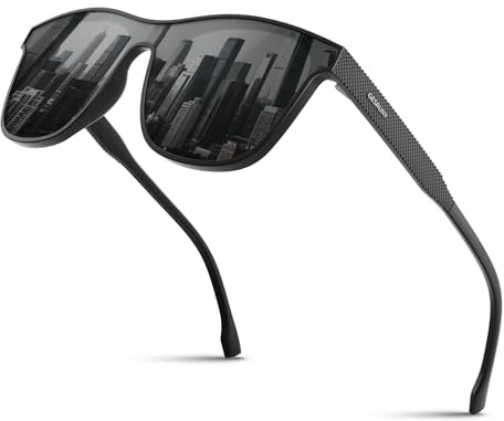 gesruny ㅤ Polarisiert-Sonnenbrille-Herren-Damen-Sonnenbrillen-Unisex-Schwarz-UV400-Retro-Vintage-Klassisch-Golf-Fahren-Angeln-Reisebrille-Outdoor-Sportarten,grey