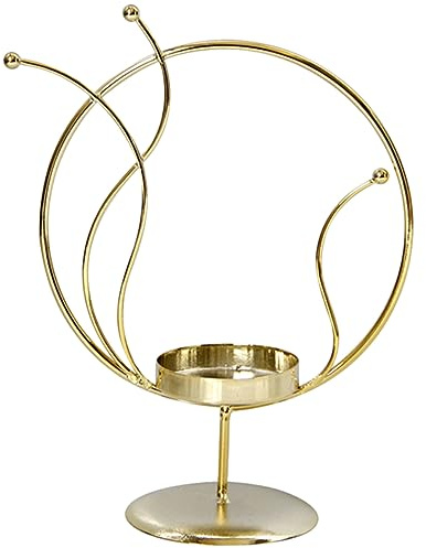 ULTECHNOVO Bougeoir Doré pour Bougies Chauffe Plat Support Décoratif Haut pour Table pour Fête Salon et Décoration Intérieure