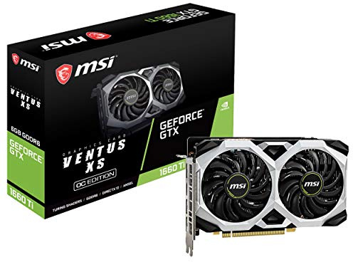 MSI GeForce GTX 1660 Ti Ventus XS 6G OC 6 GB GDDR6 - Tarjetas gráficas (GeForce GTX 1660 Ti, 6 GB, GDDR6, 192 bit, 7680 x 4320 Pixels, PCI Express x16 3.0)