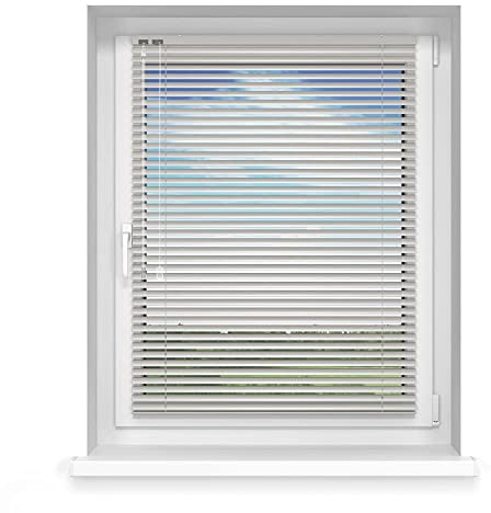 Victoria M. Aluminium Jalousie auf Maß Innenjalousie 25 mm für Fenster, Breite 600-699 mm x Höhe 1500-1599 mm