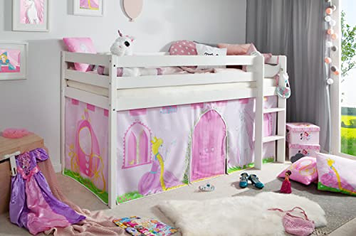 TiCAA Hochbett Prinzessin Liora Kiefer weiß