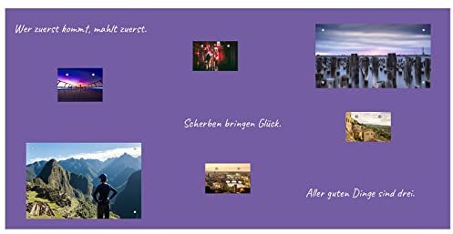 70x60cm Schadstofffreie Magnet Tafel Folie PVC-Frei - 13 Farben Tafel für Kinder - Wandtafel - selbstklebend & magnetisch inkl. Kreidestift (lila)