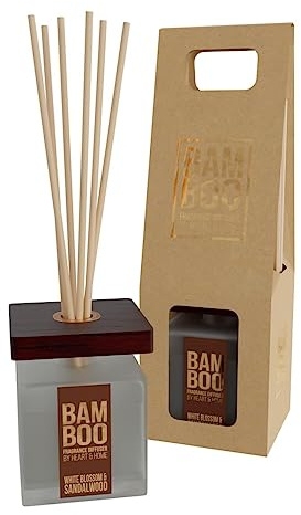 Großer Bambus-Duftdiffusor, weiße Blüte und Sandelholz