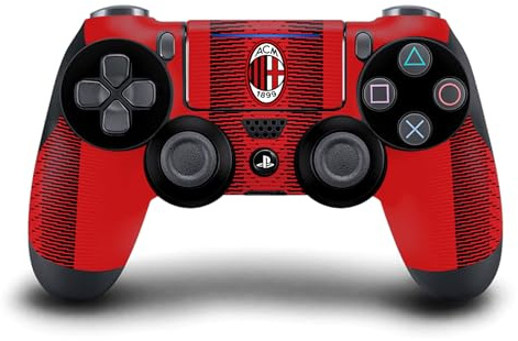 Head Case Designs Offizielle AC Milan Home 2023/24 Wappen-Set Vinyl Haut Gaming Aufkleber Abziehbild Abdeckung kompatibel mit Sony PlayStation 4 PS4 DualShock 4 Controller