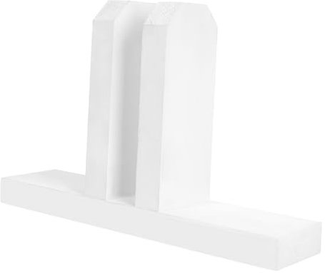 VANZACK Small Wooden Garden Fence Base White Wood Stand Holder and Fixed Support for Yard Privacy Screening, Suitable for Indoor and Outdoor Patio Decorative Fence
