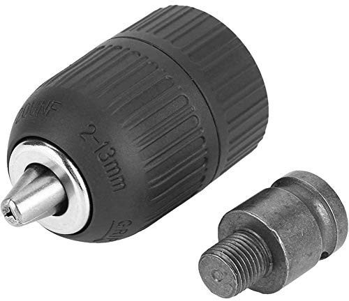 Sujurio Mandrino per trapano da 2-13 mm chiave da 1/2-20UNF con adattatore per mandrino da 1/2 per conversione avvitatore a percussione