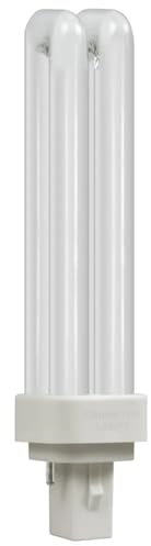 Crompton Lamps LED PLC 5W G24 Double Turn D-Type Direct to Mains (13W Equivalent) 3000K Warm White Opal 680lm Universal 2-pin Push Fit Light Bulb