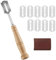 GANILITY Cuchillo de Panadero, Herramienta para Cortar Pan, Cuchillo Incisor, Cortador de Panadero, Cuchillo Baguette de Mango Largo para Incisor de Pan, Con 10 Hojas y Funda Protectora de Cuero