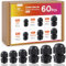 Kabelverschraubung Set mit Dichtungen, Gorffy 60 Stück IP68 Kabeldurchführung Wasserdicht PG7 PG9 PG11 PG13.5 PG16 PG19, Kabelverschraubungen für Outdoor Garten, Kunststoff Nylon Kabeldurchführungen