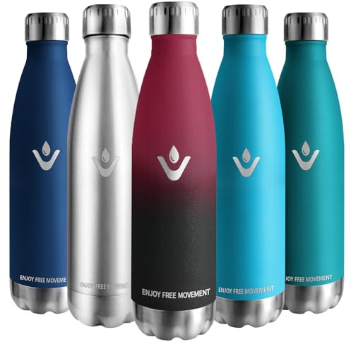 Vikaster Trinkflasche, 1l Thermosflasche, BPA-frei Trinkflasche, Auslaufsicher Wasserflasche für Sport, Camping, Fitness, Outdoor