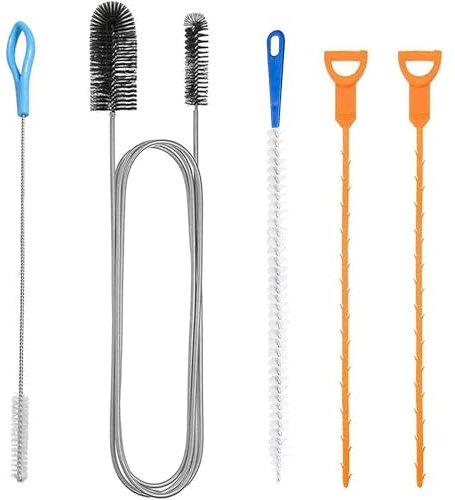 Drain Unblocker and Cleaner Tool 5PCS Shower Drain Unblocker, Multifunctional Sink Unblocker Tool, Drain Snake Unblocker for Kitchen Bathroom Shower Plug Hole