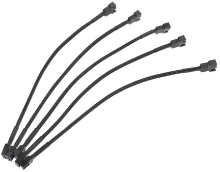 MOLUCKFU 5pcs Pin Pwm Fan Extension Cable Flexible Power Supply Cord for Cooling Fans for Atx Cases