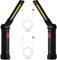 2x Lampe Lampe de Travail LED Rechargeable, Baladeuse Magnétique COB, Torche USB Puissante 5 Modes, Éclairage d'Inspection Auto, Lampe de Camping 360° avec Base Aimantée, Atelier/Garage/Urgence
