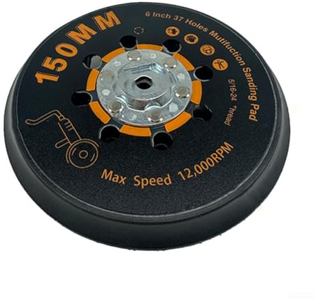 Niceminiwall 150 Mm 37 Holes 6 Inch Sanding Disc Sanding Pad Grinding Stone Grinding Metal Polishing Disc Suitable For MAXXT Brushless Dry Sander