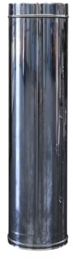 Tubo Monoparete in Acciaio Inox AISI 316 SP. 5/10 da 1000mm – per Camini, Stufe a pellet e Caldaie (Ø120 mm)