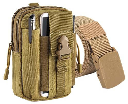 Riñoneras Cinturón Portaequipajes Impermeable para Actividades al Aire | Bolsa Impermeable de Gran Capacidad con Portamóviles, Monedero y Bolsillos para Accesorios Unisex con Correa