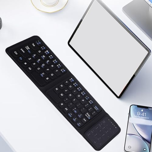 LICAEVEY Tastiera Wireless Compatta con Touchpad e Tastierino Numerico, Bluetooth 5.0, Silenziosa, Ricaricabile Tramite USB C, Tastiera da Viaggio Portatile Ultra Sottile
