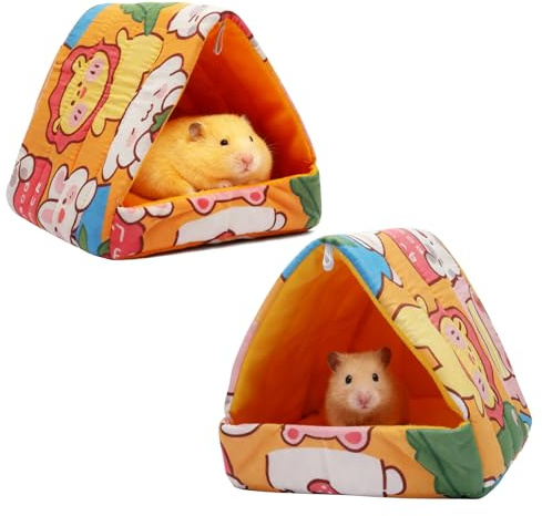 Casetta per piccoli animali – Nido XL in cotone, set da 2, caldo e facile da pulire, utilizzabile sospeso o appoggiato – Perfetto come accessorio e giochi per porcellini d'india