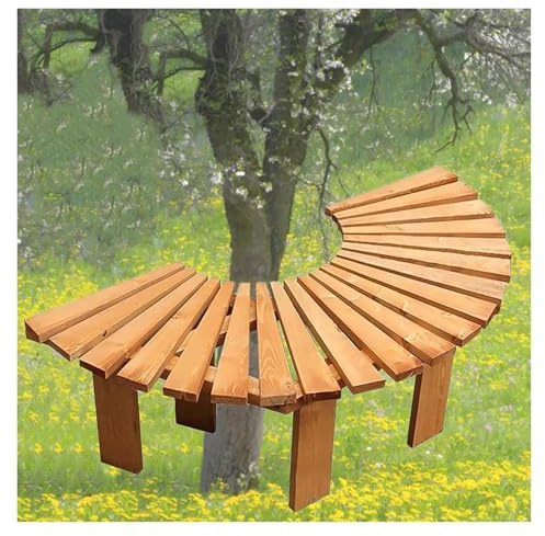 Halvcirkelformad Trädbänk, Uteplatsstol, Dekorativ Böjd Bänkstol, Väderbeständig Och Fri Kombination Av Former, For Parker Och Gräsmattor(Color1)