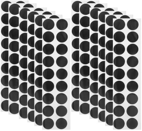 Autocollants pour Cible Ronds Noirs, 900 Pièces, Papier Adhésif