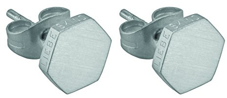 LIEBESKIND BERLIN Damen Ohrstecker – Basic Ohrringe aus Edelstahl – Poliert & mattiert – Kleine Stecker in Silber, Gold, Roségold & Schwarz – Verschiedene Formen – Perfekt für den Alltag