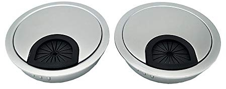 Qrity 2X Kabeldurchlass Kabeldurchführung, Bohrdurchmesser:80mm, Edelstahl Finish