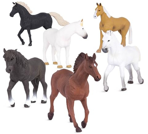 TERRA by Battat - Cavallo Set 2 - Figurine di cavalli - Set di cavalli giocattolo - Figurine da collezione - Cavallo giocattolo per bambini - 3 anni +