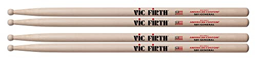 Vic Firth SD1 General Wood Tip Drum Stick 2 Pack Bundle