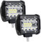 URAQT LED Arbeitsscheinwerfer, 2x60W LED Auto Scheinwerfer 6000K Zusatzscheinwerfer, IP65 Wasserdicht Strahler Led-Offroad Flutlicht, Rückfahrscheinwerfer für Auto, Traktor, SUV, UTV, ATV, 4 Zoll