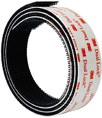 3M Klettband Selbstklebend SJ 3550 Dual Lock Extra Stark Flexibler Druckverschluss (25,4mm x 1m)