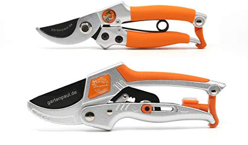 Gartenpaul Gartenscheren Set, klein & groß Profi Hybrid Bypass-Gartenschere, Ratsche 2.0 mit zwei Antrieben + Ladyschere für kleine Hände, Ratschen Gartenwerkzeug Pflanzenschere Blumenschere