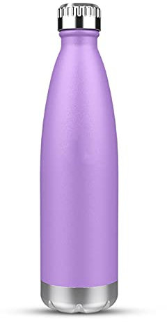 JSSEVN 650 ml Isolierflasche Edelstahl Reisebecher Wasserkanne Metall Wasserflasche für 12 Stunden heiß und 24 Stunden kalte Getränke