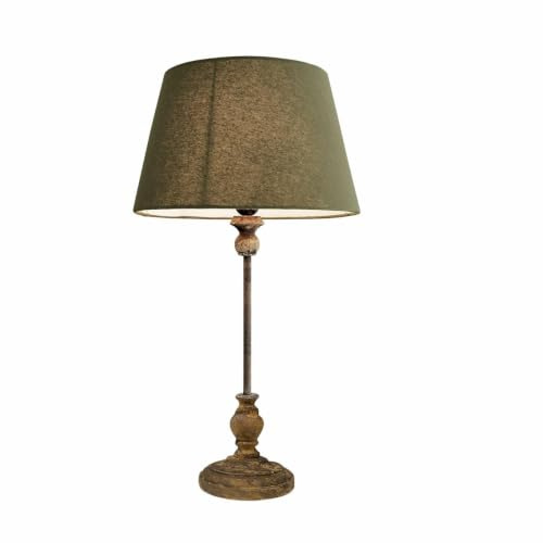 LOBERON Tischlampe Karlora, grün/antikbraun