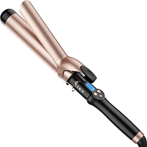 38mm Curling Tong Long Barrel,Ceramic Tourmaline Hair Iron,Dual Voltage