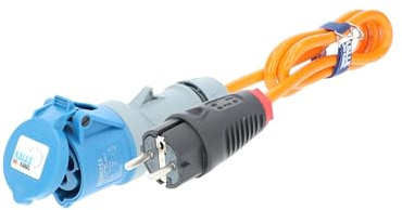 CEE Adapterleitung Kalle Blue Extreme Signal SCHUKO auf CEE 3G 2,5mm² 1,5 Meter