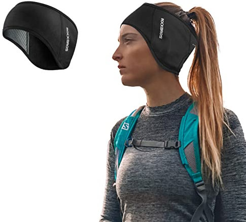 ROCKBROS Sport Stirnband Winter, Kopfband Winddicht Ohrenwärmer Elastisch Headband Damen und Herren für Jogging, Laufen, Wandern, Fahrrad