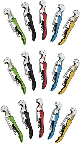 shanpu Ensemble de 15 Ouvre-Bouteilles Robustes avec Tire-Bouchon et Clé à Vin pour Ouvre-Bouteille pour Serveurs,