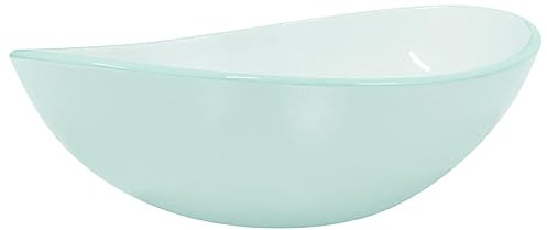 vidaXL Lavandino in Vetro Temperato 54,5x35x15,5 cm Smerigliato