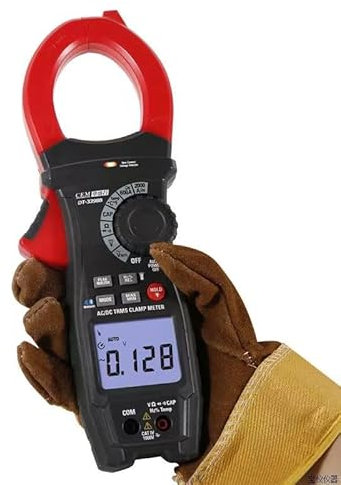 YuqiaoTime Clamp Meter CEM DT-3398B 6000 counts 1000v 2000A AC/DC Clamp Meter, True RMS, Flashlight, NCV, Bluetooth