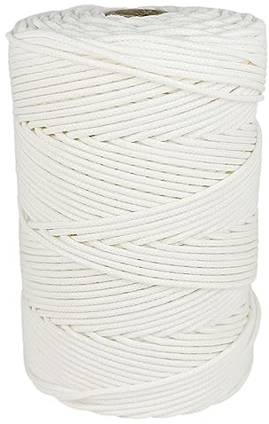 Cuerda riel 3MM * 200M, Revestimiento de Polietileno y Núcleo de Poliéster, Hecho en España. Blanco.