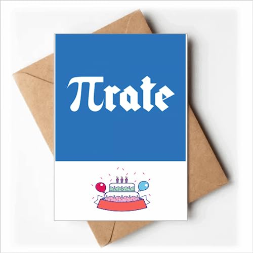 Grußkarten mit Piratenwort, englische Berechnung, Happy Birthday, Briefumschläge, blanko