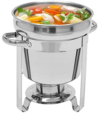 CCAUUB 7.4Quart Round Chafing Dish with Handles, Buffet Chafer Warmer Set with Lid, Stainless Steel Food Warmer for Parties, Buffets, Hotels, Restaurants to Keep Food Hot