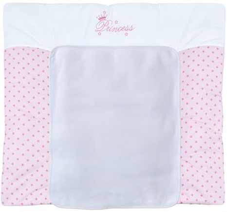 Baby Delux Wickelauflage 75x70 cm weiche Wickelunterlage Wickeltischauflage mit Frotteeauflage wasserdicht waschbar (Princess Stars)