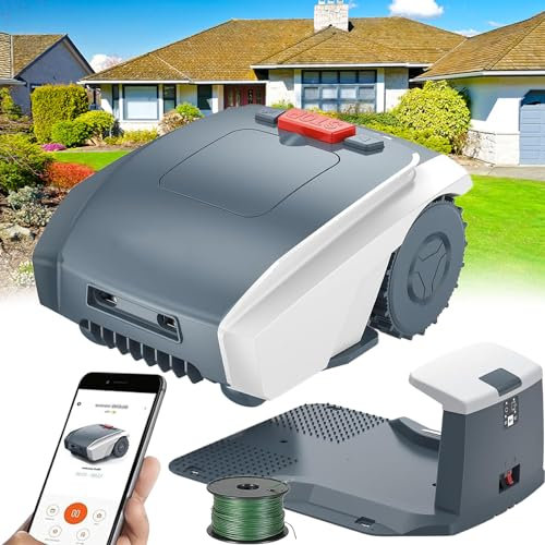 Tondeuse à Gazon Robotisée avec Navigation Assistée par GPS -Coupe Jusqu'à 1500m² Tonte Ultra Silencieuse,Contrôle par Application Bluetooth,Planification des Chemins,Chargement Automatique