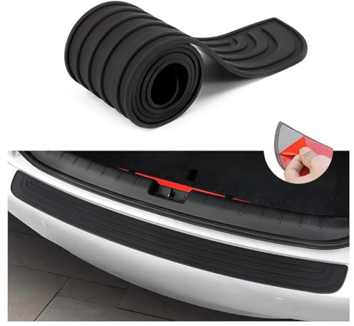 Protezione Paraurti Posteriore Auto per Skoda Yeti 2013-2017, Protettore del Bagagliaio in Gomma Carbonio Auto Protezione Paraurti Antigraffio,B-104cm×9cm