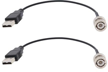 Create idea 2 Pezzi Cavo RG174 Da BNC Maschio A USB 2.0 Maschio Adattatore Connettore Cavo Dati Computer Adatto Per Test Coassiale Di Potenza (20 Cm 50 Ohm)
