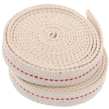 Milisten Mèche De Lampe à Pétrole 1,5 Cm Coton 100% Pur Brûleur Plat Solide Remplacement Camping Lanterne Tempête Usage Multifonction 2 Mètres