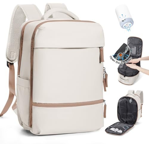 SZLX Mochila al Vacio con Bomba Equipaje de Mano 40x30x20 Ryanair Vueling Wizzair Easyjet Mochila Viaje Cabina Avion 40x20x25 Ryanair Mujer Mochila de transporte Impermeable para Computadora Portátil